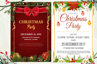 design christmas card, greeting card, and invitation cards
