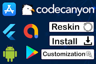 customize, redesign, reskin flutter app or any codecanyon code