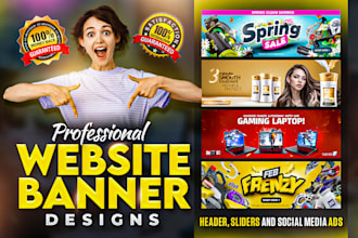 create eye catching website banners, sliders, ad banner
