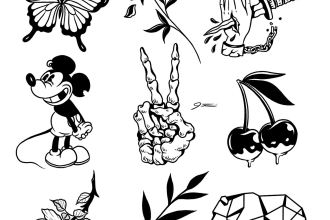 design a minimal black traditional tattoo design