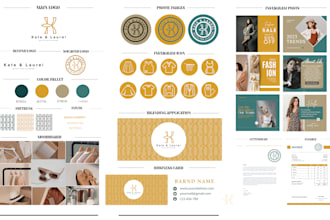 do luxury signature logo design, branding kit and brand identity kit