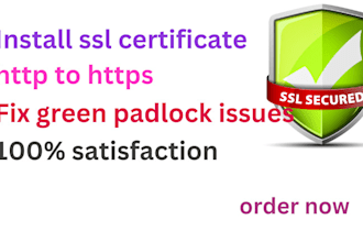 install ssl certificate http to https fix any issues