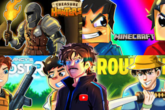 draw youtube cartoon thumbnails