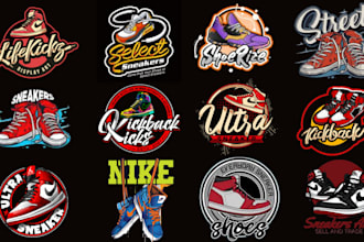 make a logo of your shoes brand or a sneakers store footwear