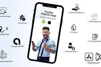 build a hybrid app in flutter for android and ios