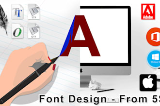 Top 5!  do professional font design to elevate your brand identity