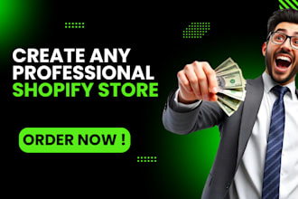 create a professional shopify store for any niche