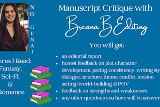 provide a manuscript critique for your novel