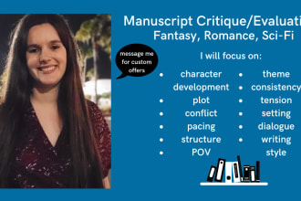 provide a manuscript critique and an editorial report
