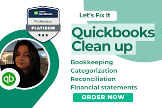 do quickbooks clean up, setup and reconciliation for your books
