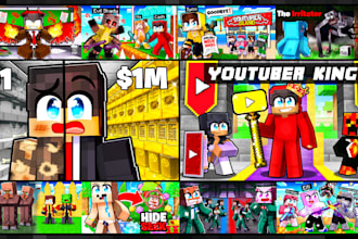make the best minecraft thumbnail  fast delivery