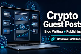 write and publish crypto blog guest post with SEO backlink services