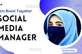 be your social media marketing manager and content creation