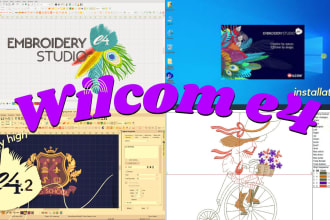 master wilcom machine embroidery design digitizing 3d puff, patches, applique