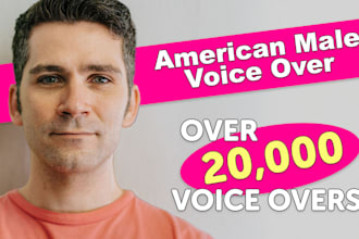 record a natural american male voice over in 24 hours