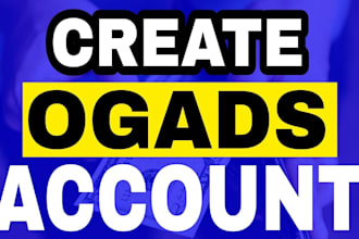 create ogads acoount in your name