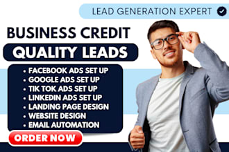 generate business credit leads, business funding and business leads