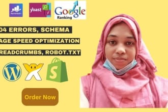 solved your 404 errors, page speed, schema, breadcrumbs