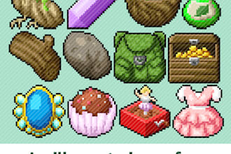 create 32 x 32 object pixel icons