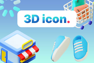 create custom 3d icon for web or mobile design platform