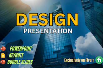create powerpoint presentation, design pitch deck slides