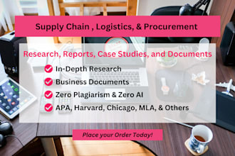 write  logistics, supply chain, and procurement reports