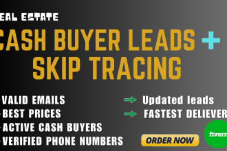 active cash buyer leads list with skip tracing