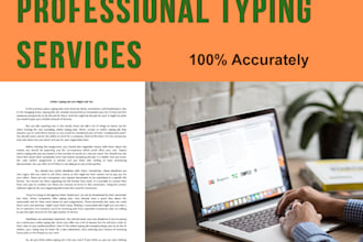 do fast typing job, retype scanned for others documents