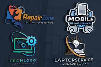 design mobile, phone, laptop, computer repair logo