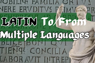 translate multiple languages to and from latin, greek