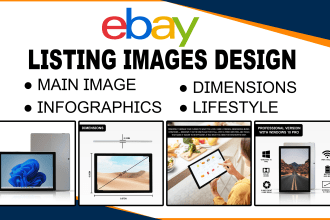 do ebay product listing images design,storefront pictures,main photos editing