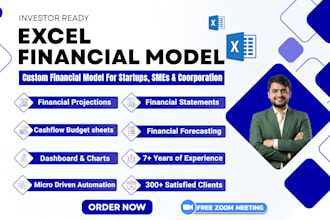 build excel financial models, projections, budget, forecasting, analysis reports