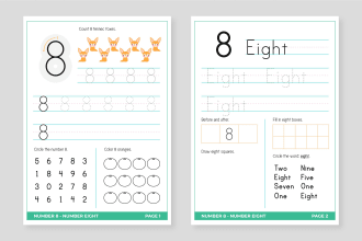 create worksheets or flashcards for children 48hrs