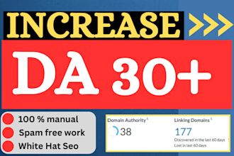 increase moz da domain authority 30 plus using seo backlinks