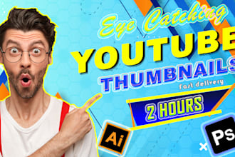 design catchy youtube thumbnail