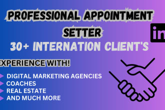 be your b2b linkedin sales manager and appointment setter