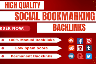 do manually 200 social bookmarking backlinks