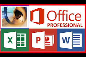 do any type of work, project or microsoft office word, excel, pdf converter,