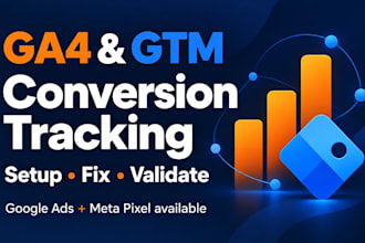 set up or fix ga4 and GTM conversion tracking