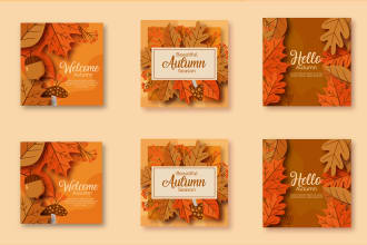 design social media posts and add banner cover for fb insta