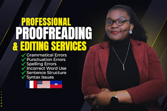 be your native haitian creole proofreader, editor