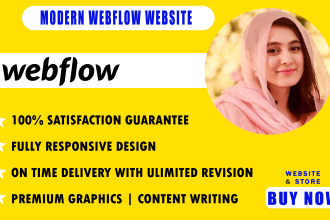 develop modern webflow website including custom animation and integration