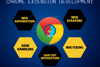 develop custom chrome extension, data scraping