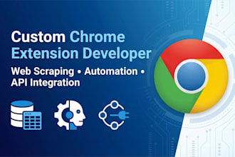 develop custom chrome extensions to automate tasks and scrape data