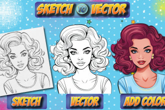 convert your sketch or  logo to vector