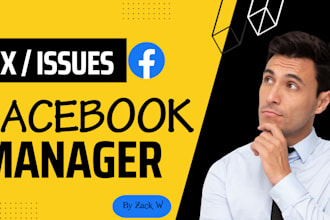 fix facebook ads issues and create business manager account