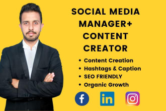 be your monthly social media manager and content creator