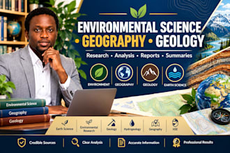 research environmental science, geography, geology and earth science