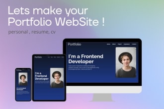 do a portfolio resume, cv, personal web site with react js