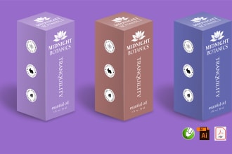 do modern product packaging box with dieline